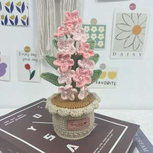 Llavero LED de cobre fundido terminado, patrón de muñeca, decoración segura para el hogar, flor creativa en maceta - Product Image 4