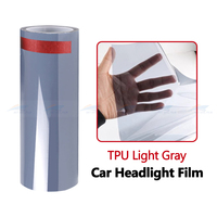Film teinté pour phares de voiture TPU gris clair direct d'usine Film anti-rayures auto-cicatrisant pour phares de voiture Films de voiture OEM personnalisés