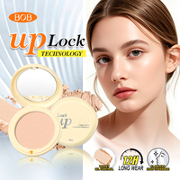 Poudre compacte imperméable en gros pour maquillage quotidien, longue tenue, fini velours mat, poudre pressée pour le visage, contrôle du sébum pour femmes