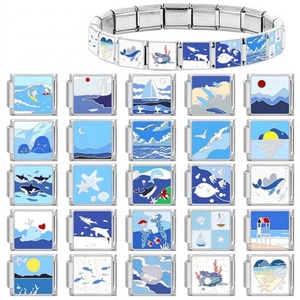Charms Module Handmade Ocean Series DIY Italian-Style Modular Electroplated Guangdong-Made <b>Bracelet</b> Detachable Stretchy - Product Image 2