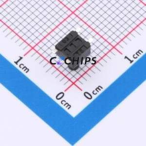 TS010-TBW1EH7.0 Tactile Switch Through hole-4P,4.5x4.5mm Switch Single Pole Single Throw Round Button 1.8N Vertical Mount - Product Image 2