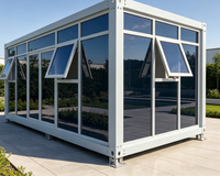 Cabine Modulaire à Rideaux en Verre, Façade en Verre Trempé en Kit pour Bureau, Salle d'Exposition, Café, Stand Commercial