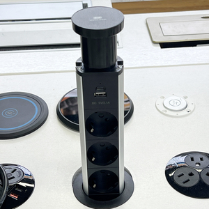 Wholesale Customized Hand-Pull Kitchen Island <strong>Pop</strong> <strong>Socket</strong> with 3 Outlets Wireless Charging Manual Lift Vertical Power Outlet - Product Image 3