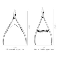 Coupe-cuticules à bouche plate style ukrainien JW 12 4mm, pointe étroite en acier inoxydable, pour éliminer les peaux mortes, idéal pour salon de manucure