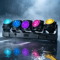 Barra de Luz Móvil con Cabezal de Haz de Píxeles LED RGBL Tornado TB 5 5x120W, Resistente al Agua IP66, con Efecto de Anillo para Eventos y Conciertos