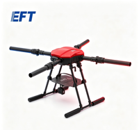 Châssis de drone industriel EFT E416P pour charges lourdes, capacité de charge de 16 kg, quadricoptère pliable, châssis de drone étanche