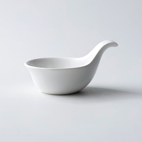 JiuJiuJu Mini Bol de Préparation en Céramique, Petites Tasses à Sauce, Bols à Apéritif, Plats de Service Modernes, Petites Tasses à Sauce Blanches Classiques