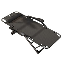 Chaise longue de patio extérieure légère et pliable avec dossier réglable pour piscine, terrasse, camping, lit de camp