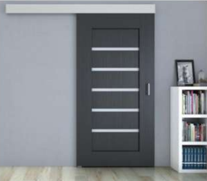 Nouveau design de <span class=keywords><strong>porte</strong></span> de grange coulissante en bois massif de style ferme écologique avec bande de garniture - Product Image 1