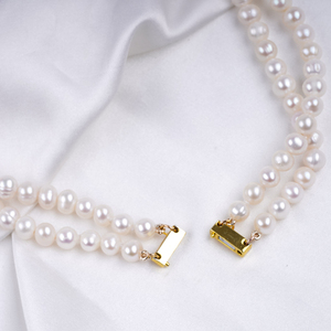 Collana di perle Vintage Zhuji collana di perle d'acqua dolce classica da donna catena di clavicola da donna accessori per gioielli - Product Image 3