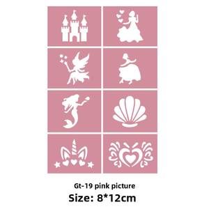 Plantilla de tatuajes temporales para niños, con diseños calados para cara y cuerpo, para fiestas de Navidad, con hojas de plantillas - Product Image 6