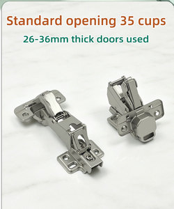 Bisagra Hidráulica Oculta para Puerta, 165 Grados, Superposición Completa, Bisagra para Muebles, Copa de 35 mm, para Gabinetes de Cocina y Puertas de Dormitorio - Product Image 2