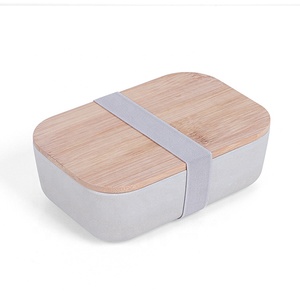 Eco Friendly Wheat Straw Lunch Boxes 1000ml 1500ml Food Storage Boxes for Bread Sandwich