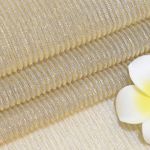 Tissu en maille métallique extensible tricoté effet clair de lune avec fonction mémoire, composition polyester et métal pour vêtements - Product Image 5