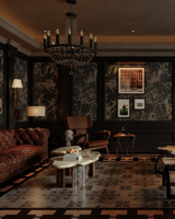Modélisation 3D et design d'intérieur de style français ZK, aménagement personnalisé de meubles de maison, cloison, porte, conception de modèle 3D pour salon