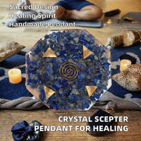Sous-verre en Orgone de Lapis Lazuli Bleu, Plaque en Cristal de Pierre Précieuse Faite à la Main pour la Méditation Reiki, Décoration d'Intérieur, Cadeau