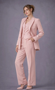 Traje de Pantalón de Tres Piezas para Mujer, Diseño de Diseñador, Blazer, Chaleco y Pantalones, Ropa Formal para Invitadas de Boda y Ocasiones Especiales - Product Image 6