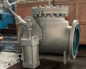 Thép không trở lại van đúc van kiểm tra <span class=keywords><strong>Swing</strong></span> với đối trọng và đòn bẩy cho mịn đóng cửa ngăn chặn chảy ngược trong đường ống - Product Image 2