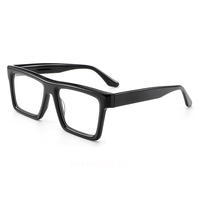 Monture de lunettes de vue carrée pleine monture en acétate de haute qualité pour hommes, verres en verre, adaptée à toutes les formes de visage, livraison rapide – Meilleures ventes