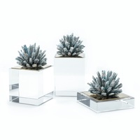 Maxery Cristal blanc de luxe Accessoires de décoration de la maison Colonne en cristal naturel Fleur Décoration intérieure de la maison