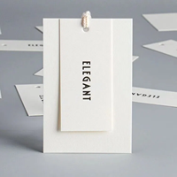 Étiquettes à vêtements avec Logo personnalisé étiquettes de marque Logo de marque blanc mat papier vêtements étiquettes volantes pour accessoires bas quantité minimale de commande