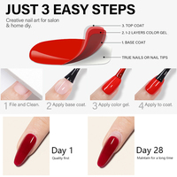 Hema Free Custom 15ml Vernis à ongles UV LED transparent super brillant, Top Coat haute brillance, Gel non-émaillant effet diamant trempé, Non toxique