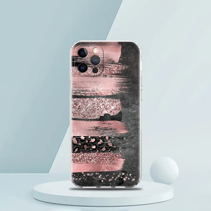 เคสโทรศัพท์สุดหรูรูปหัวใจสีทองชมพูกุหลาบสำหรับ <span class=keywords><strong>iPhone</strong></span> 16 15 14 13 11 17 PRO MAX XR <span class=keywords><strong>SE</strong></span> 7 8 Plus TPU กรอบซิลิโคนใส - Product Image 2