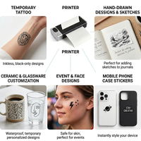 Milestone MHT-M6 Vente en gros directe usine Imprimante de pochoirs de tatouage sans fil 110 mm 4 pouces pour tatouages temporaires en stock