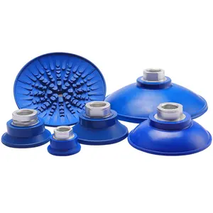 2024 Custom SPU Riser Spring Loaded Blue Fitting Suction Cup Pneumatic Silicone Rubber Vacuum Suction Cups