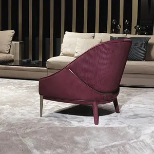 Новый продукт, Итальянские дизайнеры, современный роскошный комфортный стул для гостиной, бархатное кресло из нержавеющей стали