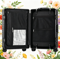 Valise de sport portable de luxe en alliage d'aluminium et de magnésium, 20 pouces, avec fermeture éclair verrouillable, grande capacité, étanche