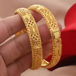 دبي بالجملة سوار ذهبي اللون سوار افريقي لحفلات الزفاف مجوهرات هدايا سوار عربي ساحر