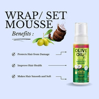 Mousse coiffante hydratante et volumisante pour perruques bouclées à la noix de coco pour un maintien fort
