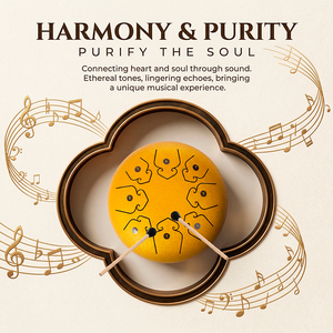 Instruments de musique préscolaires : Ensemble complet de tambours, <span class=keywords><strong>Handpan</strong></span> 6 pouces 8 notes en acier inoxydable, Tambour à langue antidérapant - Product Image 3