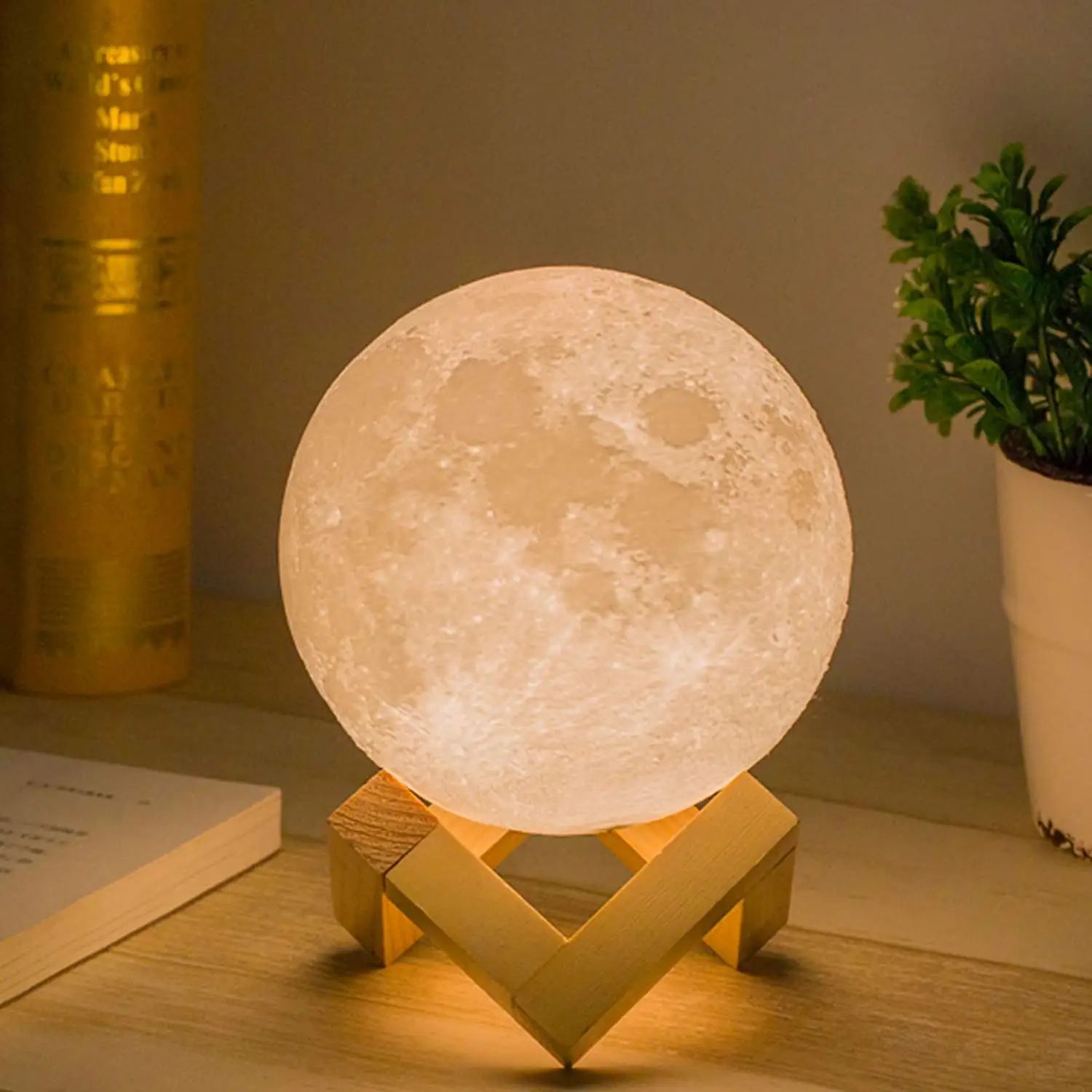 Moon Lamp 16 Colors Touch Night Light With Remote Control And USB Rechargeable LED Night Light For Decoration