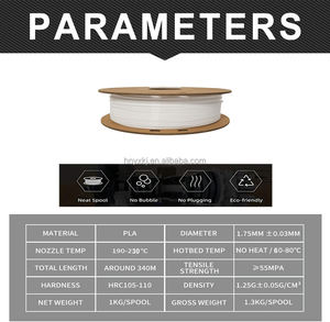 Filament plastique pour imprimante 3D de qualité supérieure, marque Yasin, 1,75 mm/2,85 mm PETG PLA 1 kg pour impression 3D FDM, certifié CE, garantie 1 an - Product Image 4