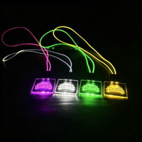 Lampe LED portable ultra-mince réglable en acrylique avec contrôle par interrupteur, rechargeable par USB, pour étiquette suspendue, collier lumineux de Noël et cordon