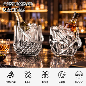 Cubo de Hielo Elegante al por Mayor, Cubo de Hielo para Cerveza de Acrílico PC con Asa, 2 Estilos para Bar, Restaurante, Hotel, Club, Fiesta - Product Image 2