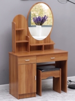 Coiffeuse en bois avec miroir et tiroirs, bureau de maquillage moderne avec rangement pour chambre à coucher, mobilier de maison
