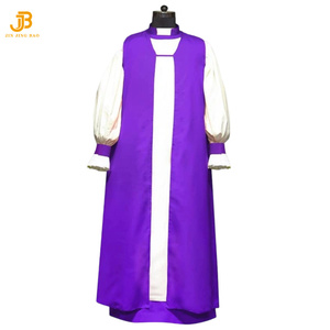 Venta al por mayor diseño personalizado túnica católica Cope Casuble vestimentas clero sacerdote <span class=keywords><strong>pastor</strong></span> iglesia coro túnica - Product Image 1
