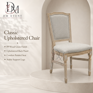 Chaise de mariage classique rembourrée en bois, chaise de salle à manger pour hôtels, banquets, lieux événementiels, projets de restaurants et vente en gros - Product Image 1