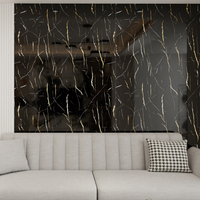 Panneau mural UV brillant 1220*2440mm, grain de marbre PVC, feuille de marbre UV