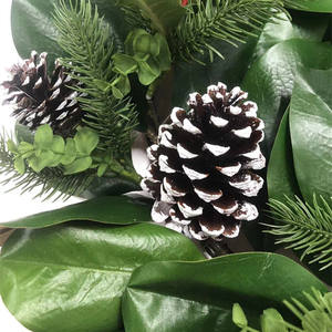 マグノリアガーランドポリエステル手作り人工室内装飾用クリスマス新年ハロウィン松の木 - Product Image 4