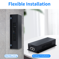 Injecteur PoE Gigabit 60W 90W IEEE 802.3af 802.3at 802.3bt 1000Mbps Plug&Play pour caméra IP, téléphone VoIP, point d'accès sans fil, 100V-240V