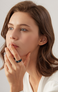 건강 수면 모니터 피트니스 트래커 스마트 핑거 링 심박수 혈액 산소/혈압 테스트 안드로이드 앱 제어 스틸 - Product Image 6