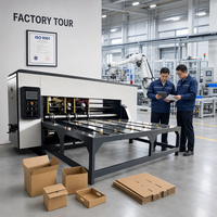 Nueva Máquina Automática de Impresión, Ranurado y Troquelado de Cartón Corrugado con Control PLC Inteligente, Conteo y Apilado Automáticos