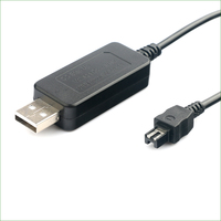 Kabel Pengisi Daya Adaptor Daya USB AC-L20 AC-L25 AC-L200 5V untuk Son Y NEX-VG20 NEX-VG30 NEX-VG900 PXW-X70 DCRA-C171