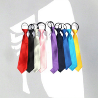 Cravate en polyester pré-nouée avec fermeture éclair pour garçons, ajustable, pour fêtes, école, mariage, remise de diplôme