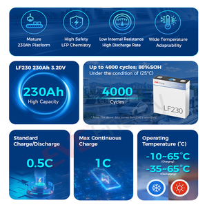 Cellules de batterie au lithium-ion prismatiques EVE LF230 3.2V 230Ah au phosphate de fer pour chariots de golf - Product Image 4