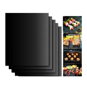 Wärme Beständig Lebenslange Garantie Lebensmittel Grade Feuerfeste Wasserdichte Nicht Stick BBQ Grill Matte